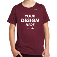 Nike Youth Team rLegend Tee, Deep Maroon, Front view, Mockup
