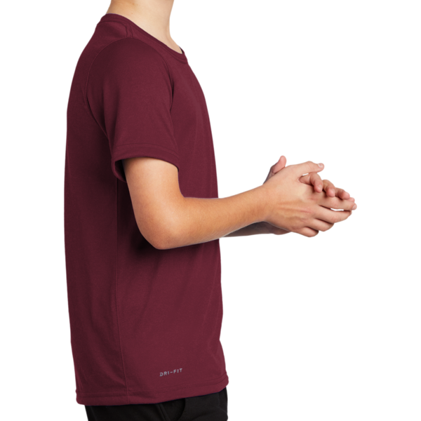 Nike Youth Team rLegend Tee, Deep Maroon, Right Sleeve view