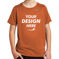 Nike Youth Team rLegend Tee, Desert Orange, Front view, Mockup