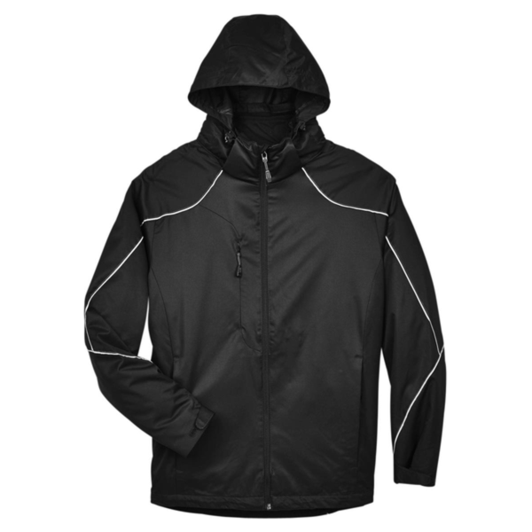 North End Men's Angle 3-In-1 Jacket with Bonded Fleece Liner, Black, Front view
