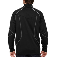 North End Men's Catalyst Performance Fleece Quarter-Zip Pullover, Black, Back view