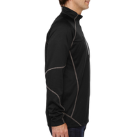 North End Men's Catalyst Performance Fleece Quarter-Zip Pullover, Black, Right Sleeve view