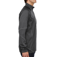 North End Men's Catalyst Performance Fleece Quarter-Zip Pullover, Carbon Heather, Right Sleeve view