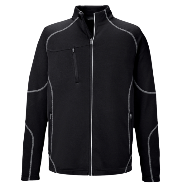 North End Men's Gravity Performance Fleece Jacket, Black, Front view