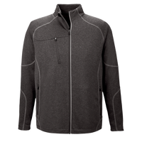 North End Men's Gravity Performance Fleece Jacket, Carbon Heather, Front view