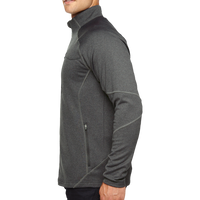 North End Men's Gravity Performance Fleece Jacket, Carbon Heather, Left Sleeve view