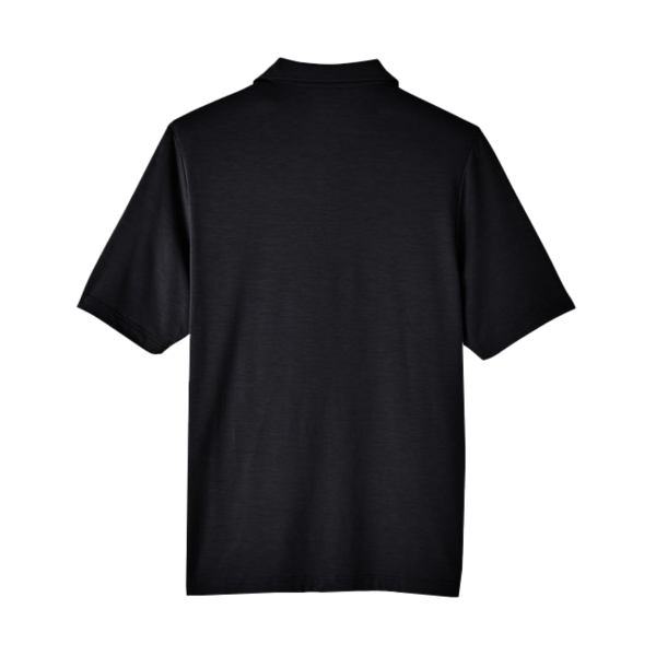 North End Men's JAQ Snap-Up Stretch Performance Polo, Black, Back view