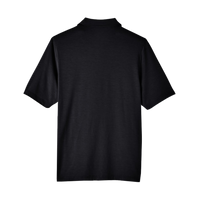North End Men's JAQ Snap-Up Stretch Performance Polo, Black, Back view