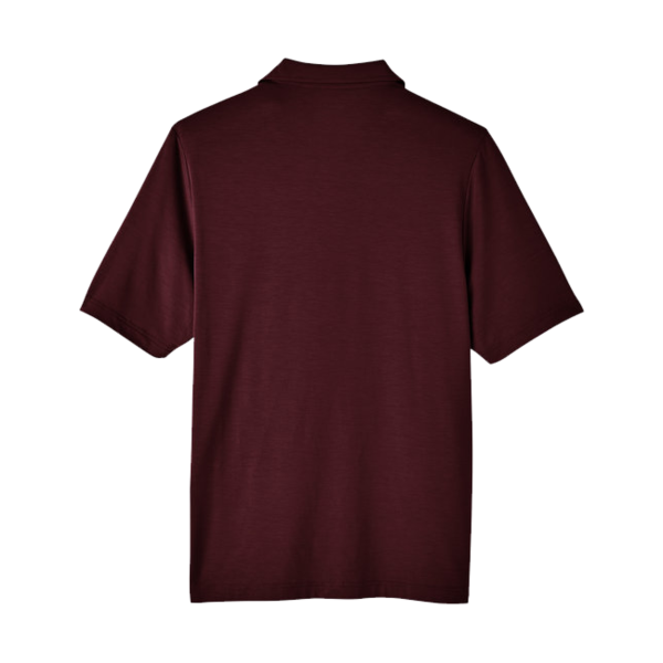 North End Men's JAQ Snap-Up Stretch Performance Polo, Burgundy, Back view