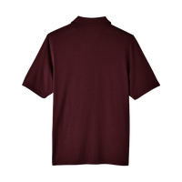 North End Men's JAQ Snap-Up Stretch Performance Polo, Burgundy, Back view
