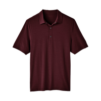 North End Men's JAQ Snap-Up Stretch Performance Polo, Burgundy, Front view