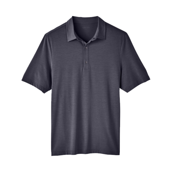 North End Men's JAQ Snap-Up Stretch Performance Polo, Carbon, Front view