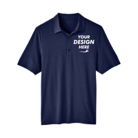 North End Men's JAQ Snap-Up Stretch Performance Polo, Classic Navy, Front view, Mockup