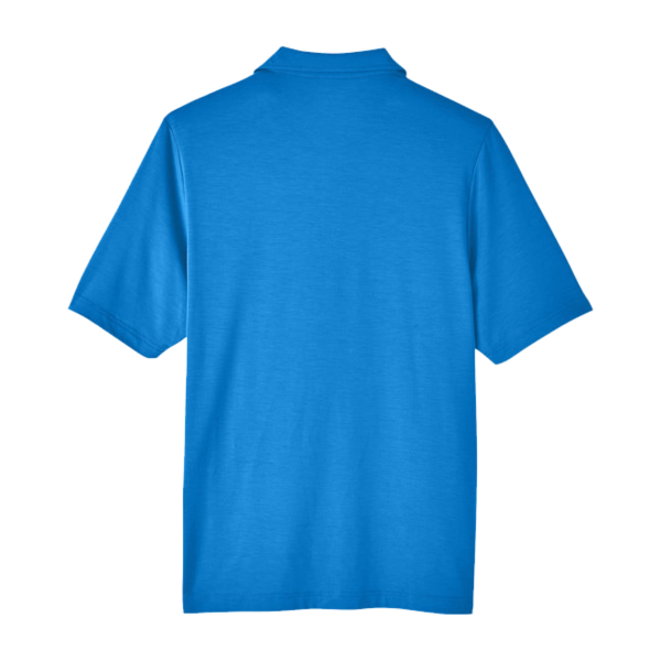 North End Men's JAQ Snap-Up Stretch Performance Polo, Light Nautical Blue, Back view