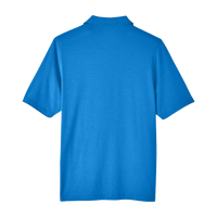 North End Men's JAQ Snap-Up Stretch Performance Polo, Light Nautical Blue, Back view