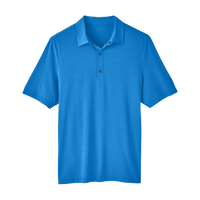 North End Men's JAQ Snap-Up Stretch Performance Polo, Light Nautical Blue, Front view