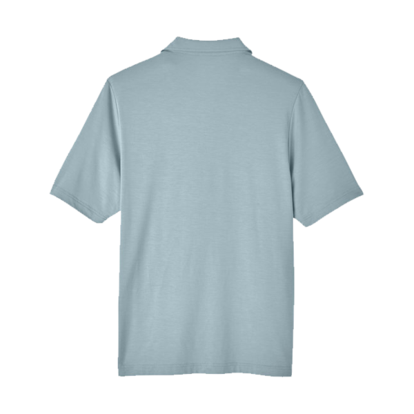 North End Men's JAQ Snap-Up Stretch Performance Polo, Opal Blue, Back view