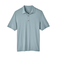 North End Men's JAQ Snap-Up Stretch Performance Polo, Opal Blue, Front view