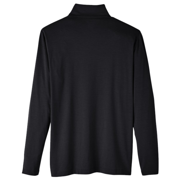 North End Men's JAQ Stretch Performance Snap-Neck Pullover, Black, Back view