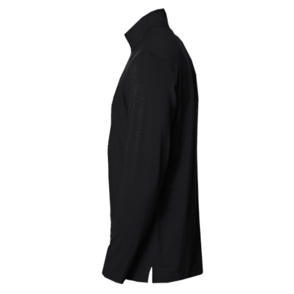 North End Men's JAQ Stretch Performance Snap-Neck Pullover, Black, Left Sleeve view