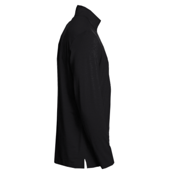North End Men's JAQ Stretch Performance Snap-Neck Pullover, Black, Right Sleeve view