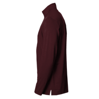 North End Men's JAQ Stretch Performance Snap-Neck Pullover, Burgundy, Left Sleeve view