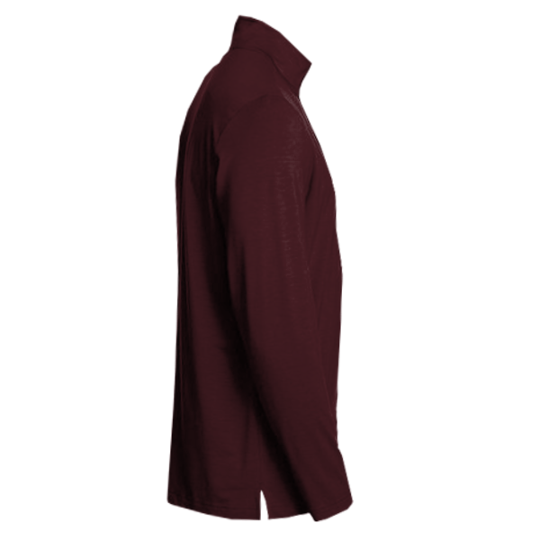 North End Men's JAQ Stretch Performance Snap-Neck Pullover, Burgundy, Right Sleeve view
