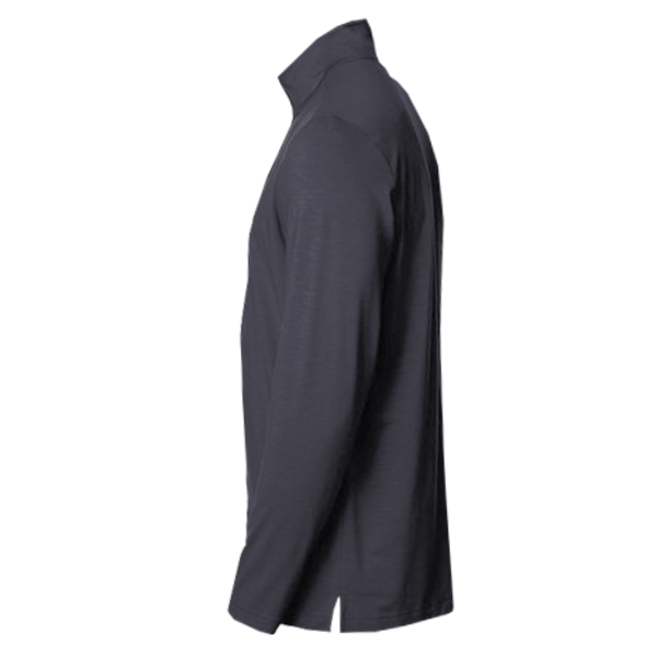 North End Men's JAQ Stretch Performance Snap-Neck Pullover, Carbon, Left Sleeve view