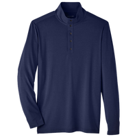 North End Men's JAQ Stretch Performance Snap-Neck Pullover, Classic Navy, Front view