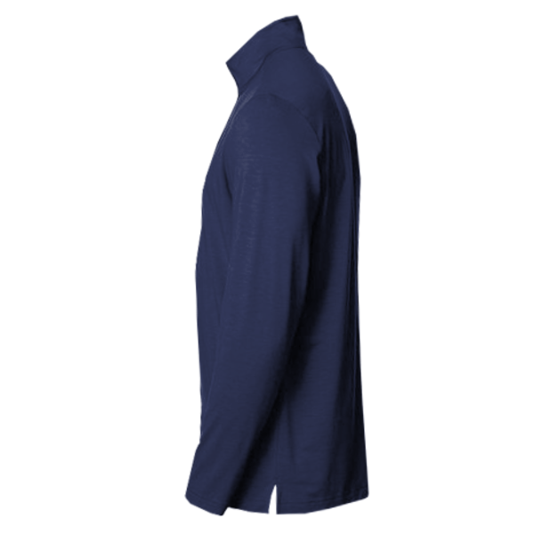 North End Men's JAQ Stretch Performance Snap-Neck Pullover, Classic Navy, Left Sleeve view