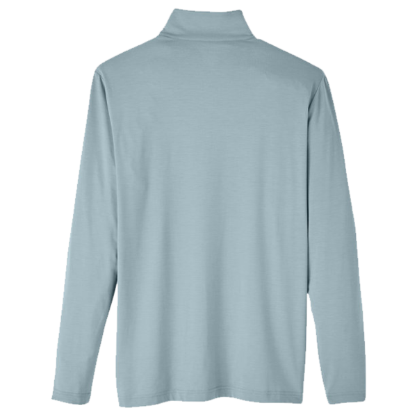 North End Men's JAQ Stretch Performance Snap-Neck Pullover, Opal Blue, Back view