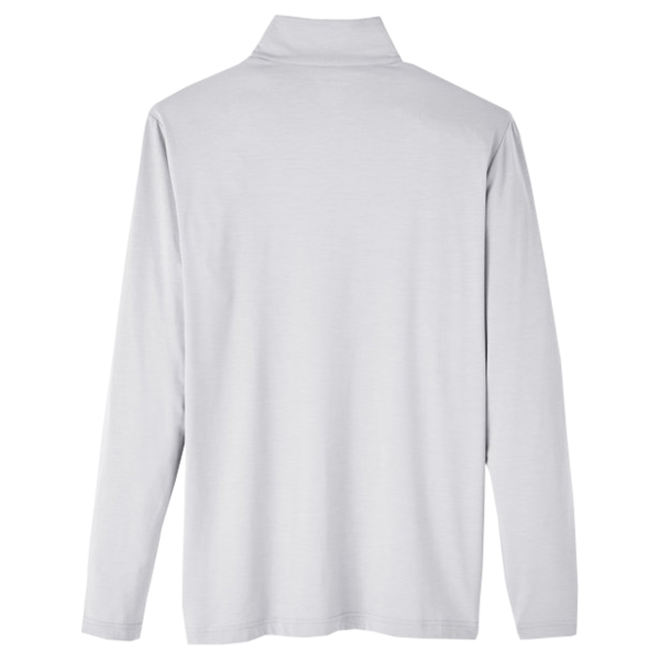 North End Men's JAQ Stretch Performance Snap-Neck Pullover, Platinum, Back view