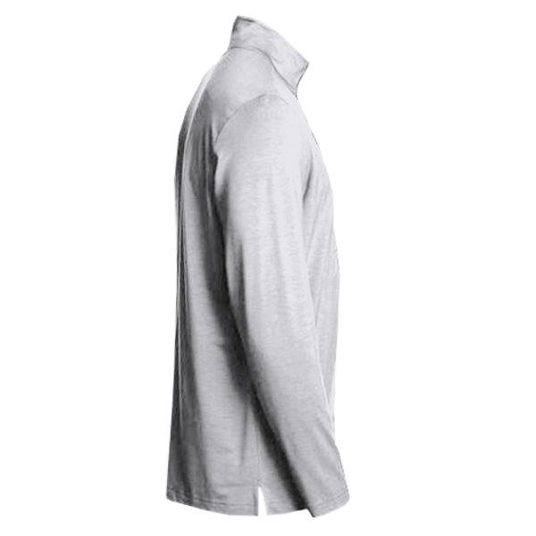 North End Men's JAQ Stretch Performance Snap-Neck Pullover, Platinum, Right Sleeve view