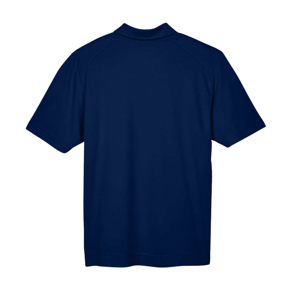North End Men's Recycled Polyester Performance Pique Polo, Night, Back view