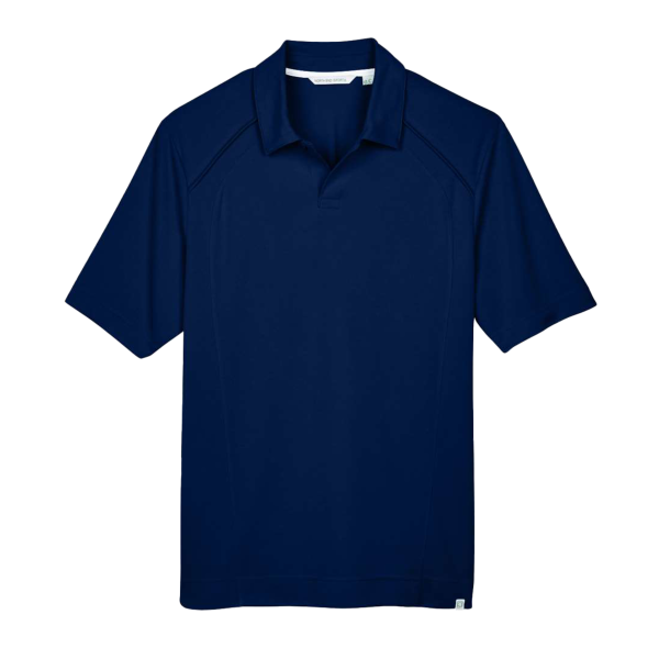 North End Men's Recycled Polyester Performance Pique Polo, Night, Front view