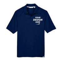 North End Men's Recycled Polyester Performance Pique Polo, Night, Front view, Mockup