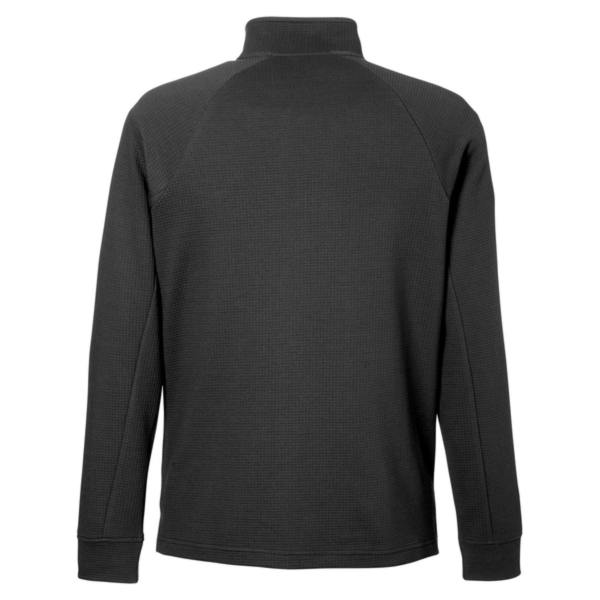 North End Men's Rhythm Waffle Quarter-Zip Pullover, Black, Back view