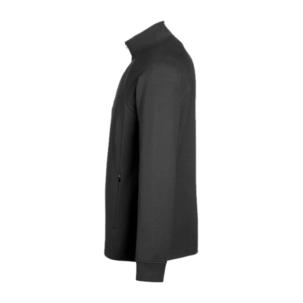 North End Men's Rhythm Waffle Quarter-Zip Pullover, Black, Left Sleeve view