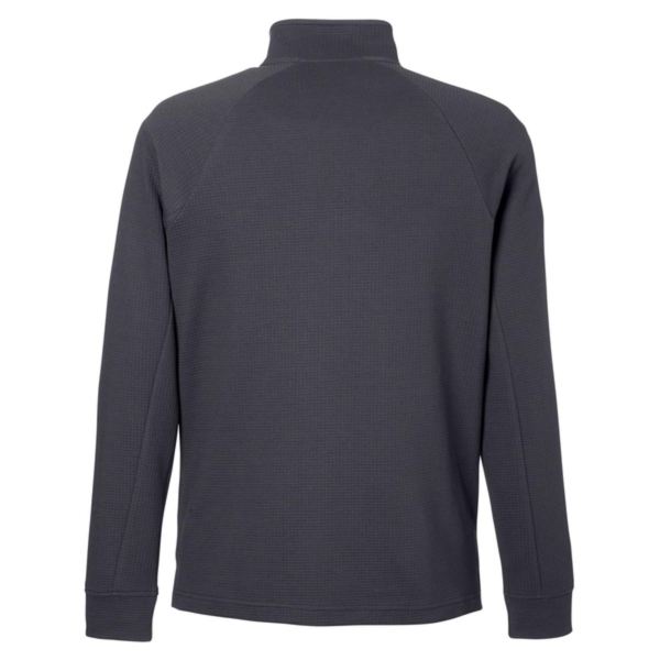 North End Men's Rhythm Waffle Quarter-Zip Pullover, Carbon, Back view