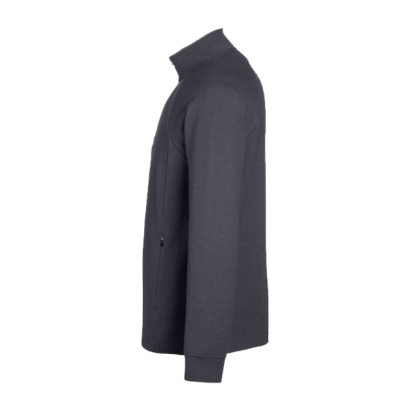 North End Men's Rhythm Waffle Quarter-Zip Pullover, Carbon, Left Sleeve view