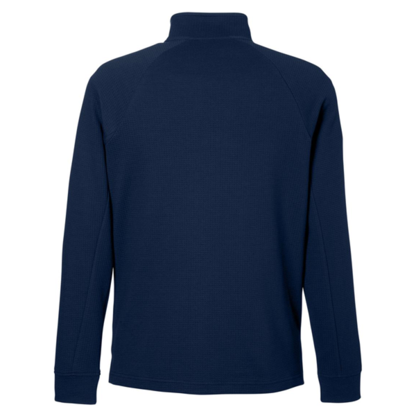 North End Men's Rhythm Waffle Quarter-Zip Pullover, Classic Navy, Back view