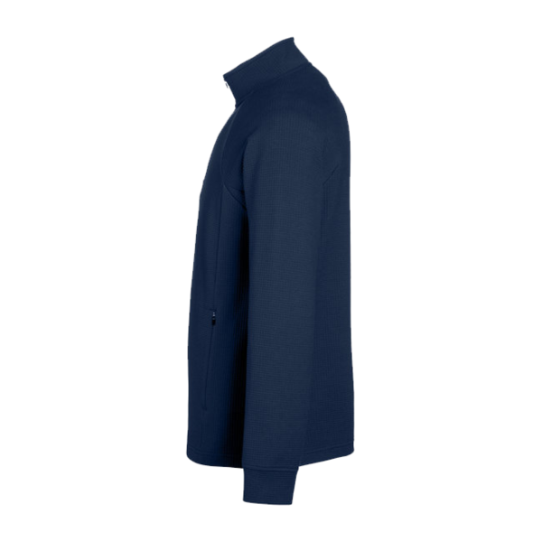 North End Men's Rhythm Waffle Quarter-Zip Pullover, Classic Navy, Left Sleeve view