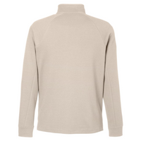 North End Men's Rhythm Waffle Quarter-Zip Pullover, Oatmeal, Back view