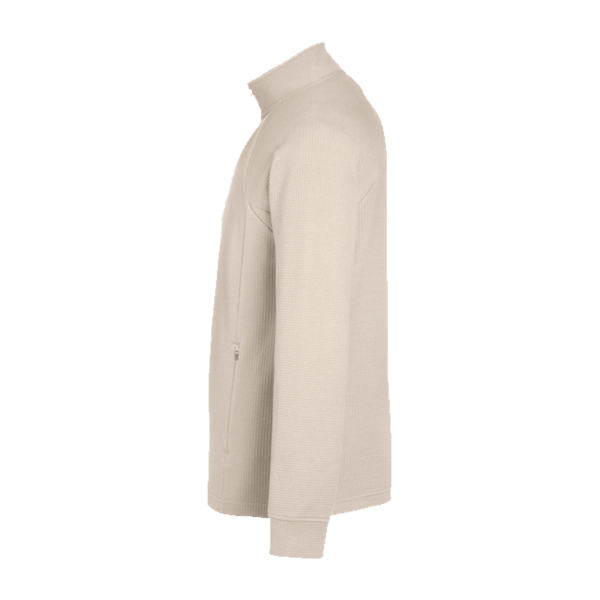 North End Men's Rhythm Waffle Quarter-Zip Pullover, Oatmeal, Left Sleeve view
