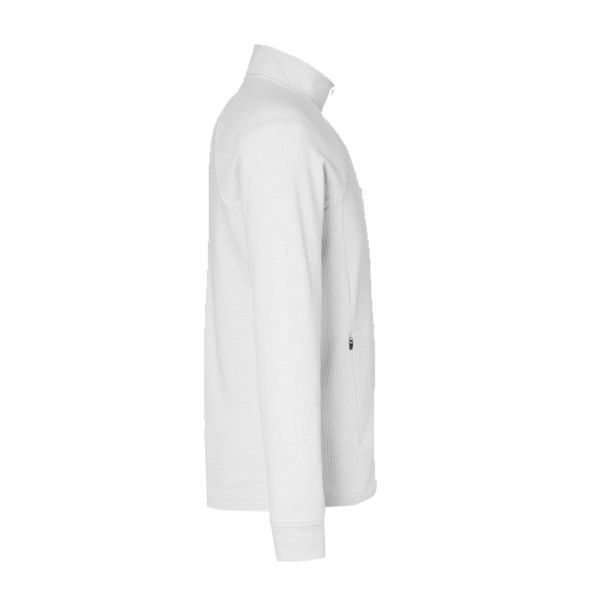 North End Men's Rhythm Waffle Quarter-Zip Pullover, Platinum, Right Sleeve view