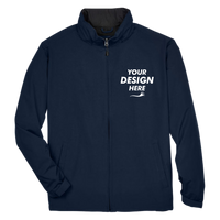 North End Men's Techno Lite Jacket, Midnight Navy, Front view, Mockup