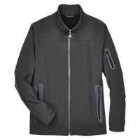 North End Men's Three Layer Fleece Bonded Shell Technical Jacket, Graphite, Front view