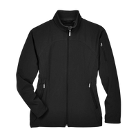 North End Women's 3-Layer Fleece Performance Soft Shell Jacket, Black, Front view