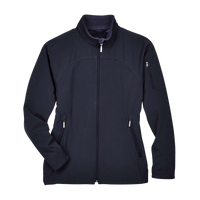 North End Women's 3-Layer Fleece Performance Soft Shell Jacket, Midnight Navy, Front view