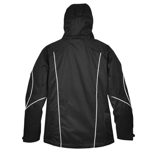 North End Women's Angle 3-in-1 Jacket with Bonded Fleece Liner, Black, Back view